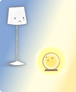 ひとつの電気だけ消えている